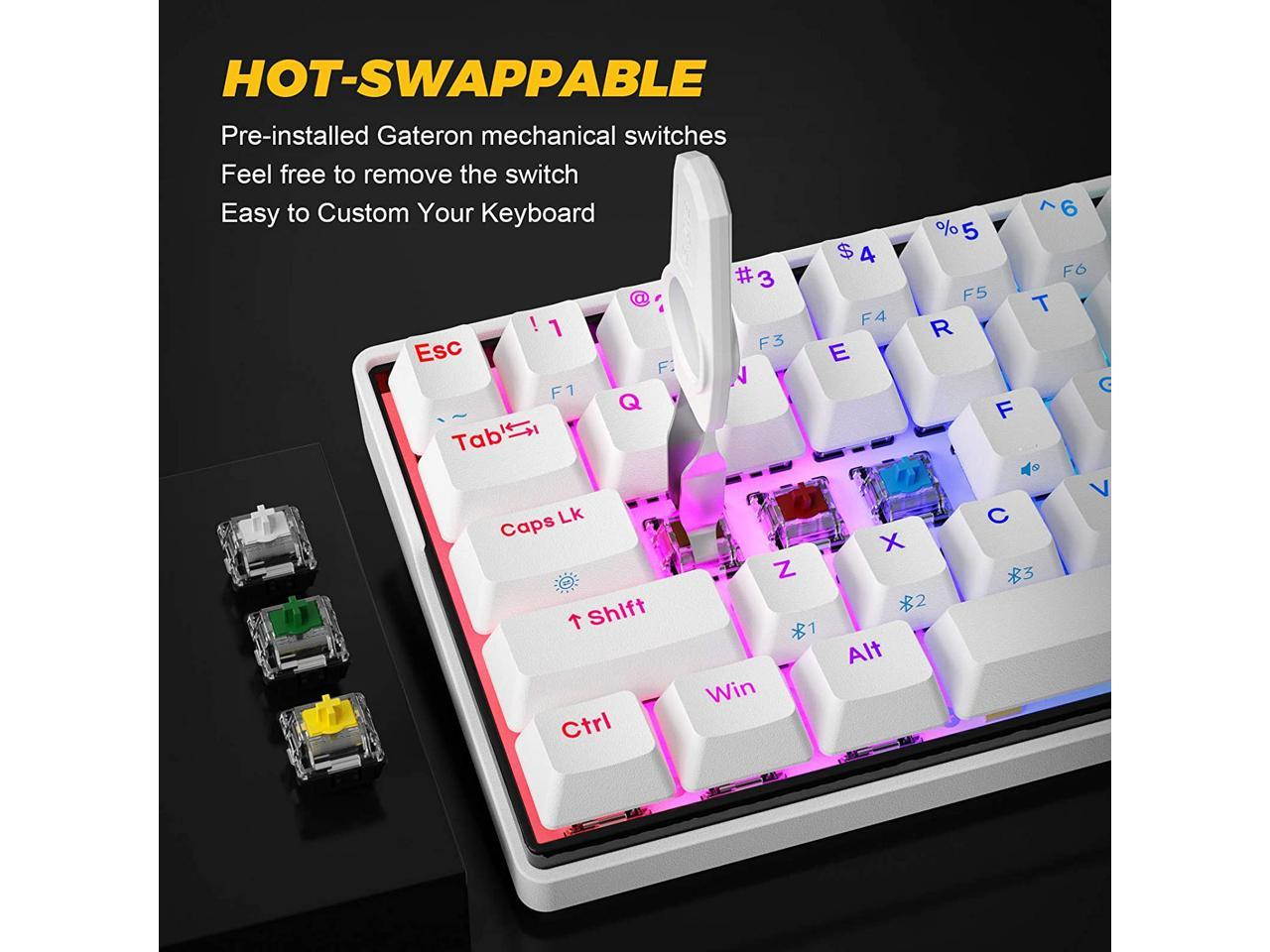 KEMOVE SNOWFOX PBT DOUBLE-SHOT Curved Standard Keycaps(white)(not include keyboard)