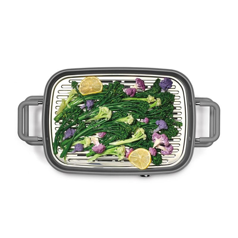 Cuisinart STACK5 Multifunctional Grill Slow Cook  Bake Saute and Steam - Cream and Gray - GR-M3