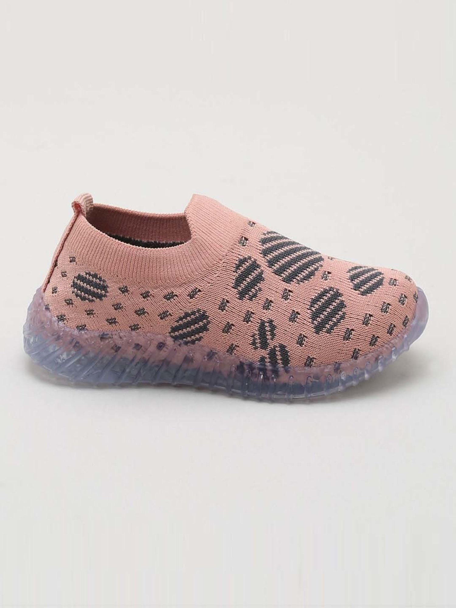 Priaansha Kids Peach & Black Casual Slip-Ons