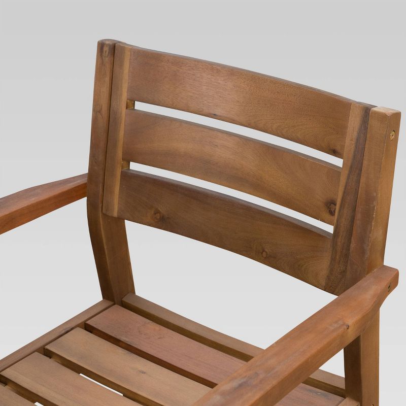 Midvale 7pc Acacia Wood Dining Set - Teak - Christopher Knight Home