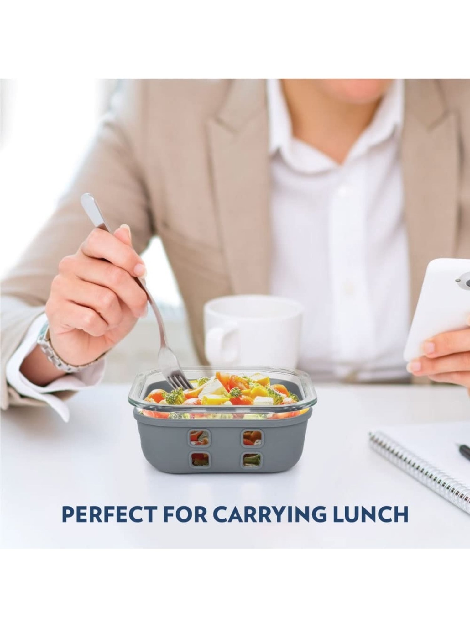 Borosil Transparent Glass Containers (320 ml)