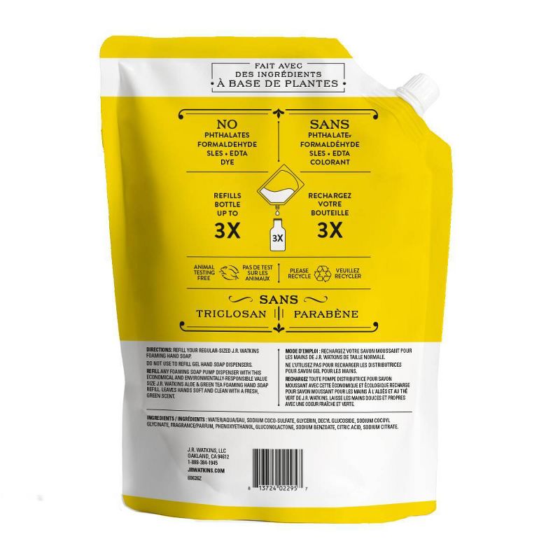 JR Watkins Lemon Foaming Hand Soap Refill - 28 fl oz