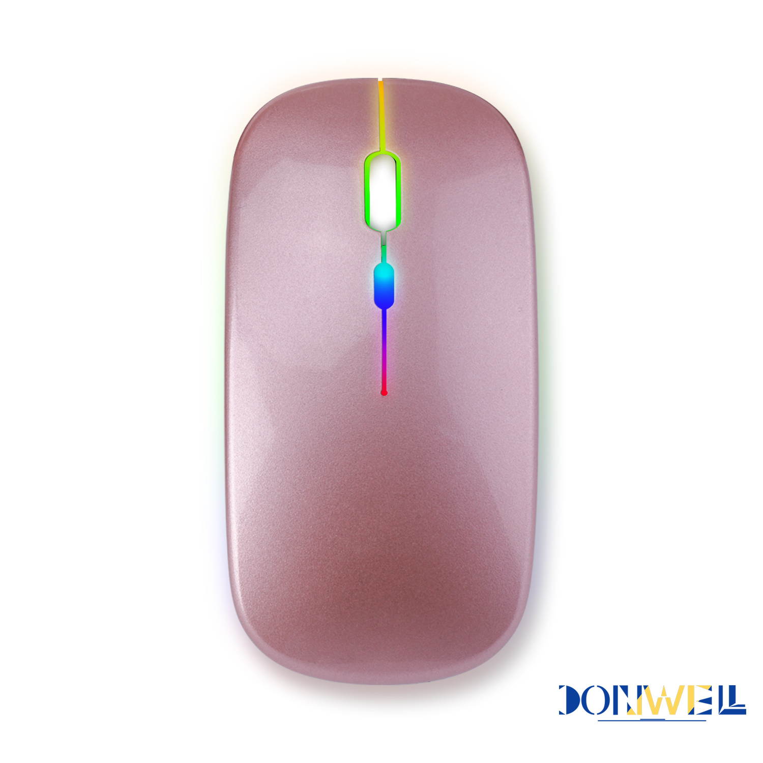 Donwell Slim Wireless EVA Mouse Silent USB Mice 2.4GHz Rechargeable RGB Light For PC Laptop MacBook Air 202 with Type-c USB Receiver/connector
