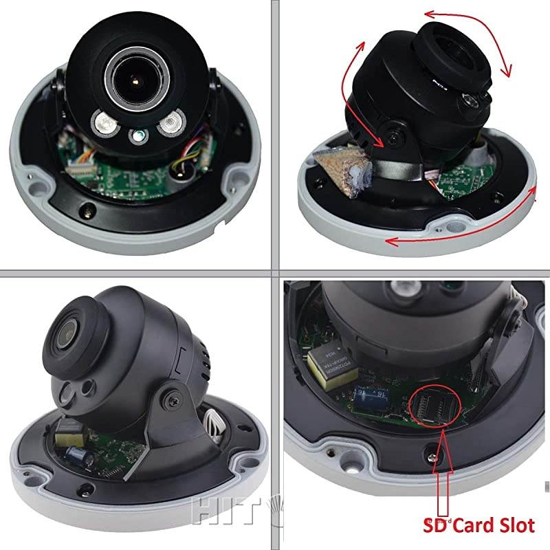 Outdoor POE IP Camera IPCHDBW4433RZS 27135mm Motorized Varifocal Lens 5X Optical Zoom Dome Security Camera with IR 164ft Night Vision Smart H265+ WDR SD Card Slot IVS ONVIF IP67 IK10