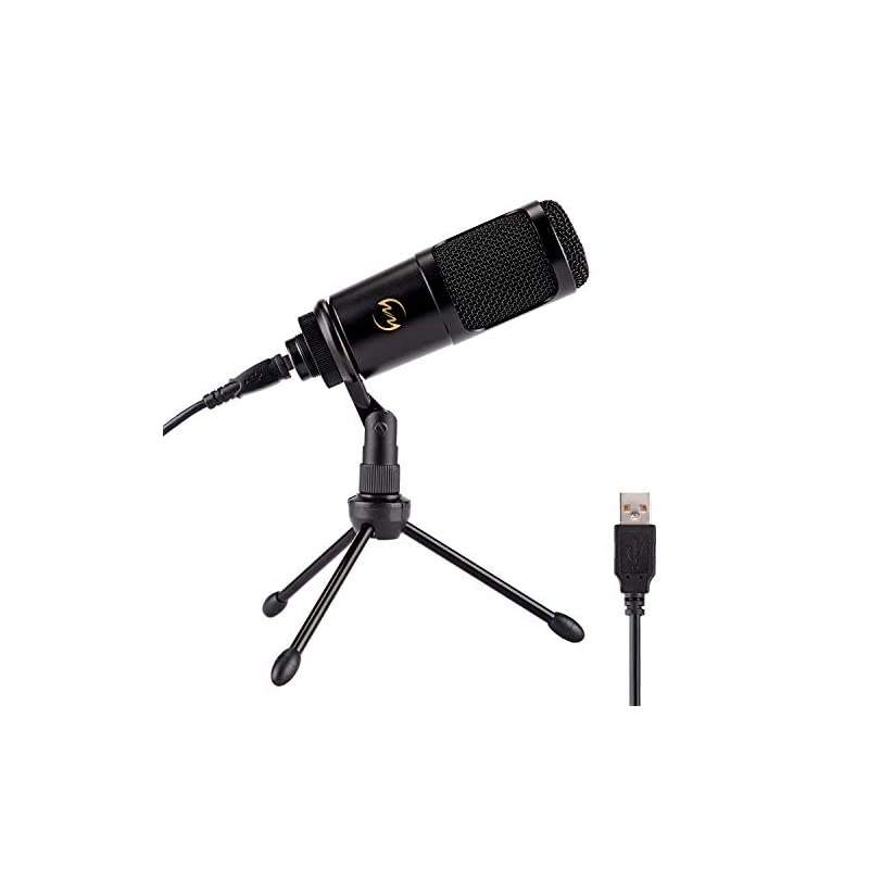 USB Microphone  PC Condenser Mic for Mac or Windows Laptop and Computer ZY905 Desktop Microphone for Gaming Recording Live Streaming YouTube Videos Black