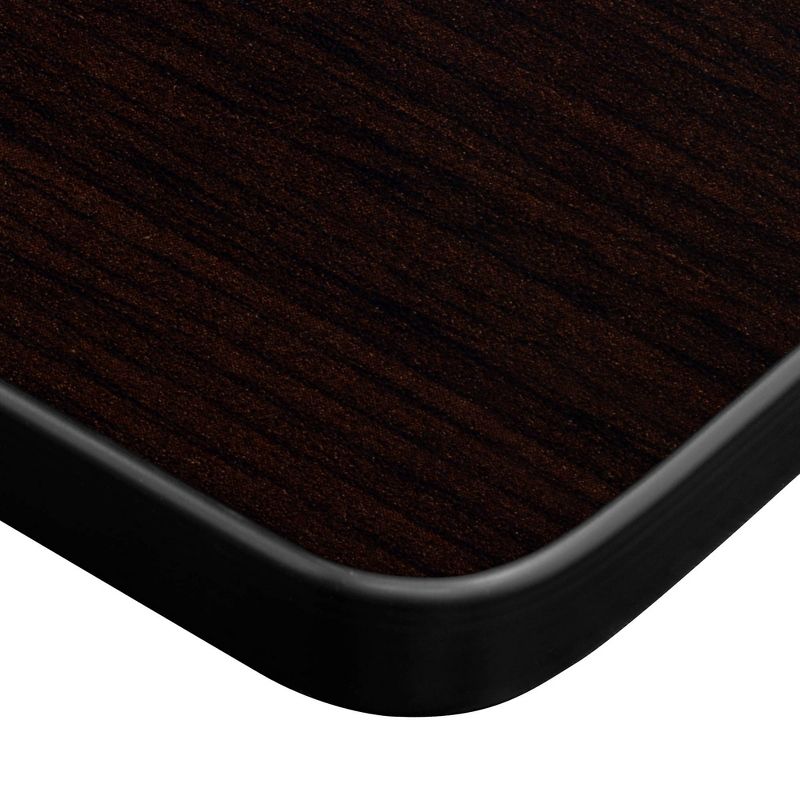 36" Via Cafe High Square Platter Base Bar Height Table Espresso/Chrome - Regency