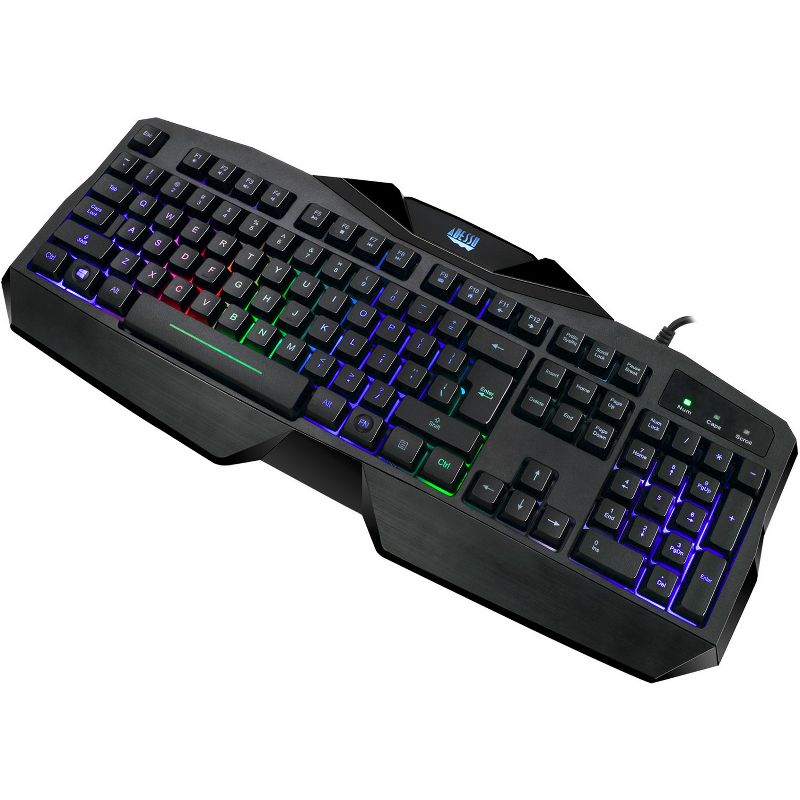 Adesso Gaming Illuminated Keyboard - Cable Connectivity - USB Interface - 104 Key - English (US) - Windows - Membrane Keyswitch - Black