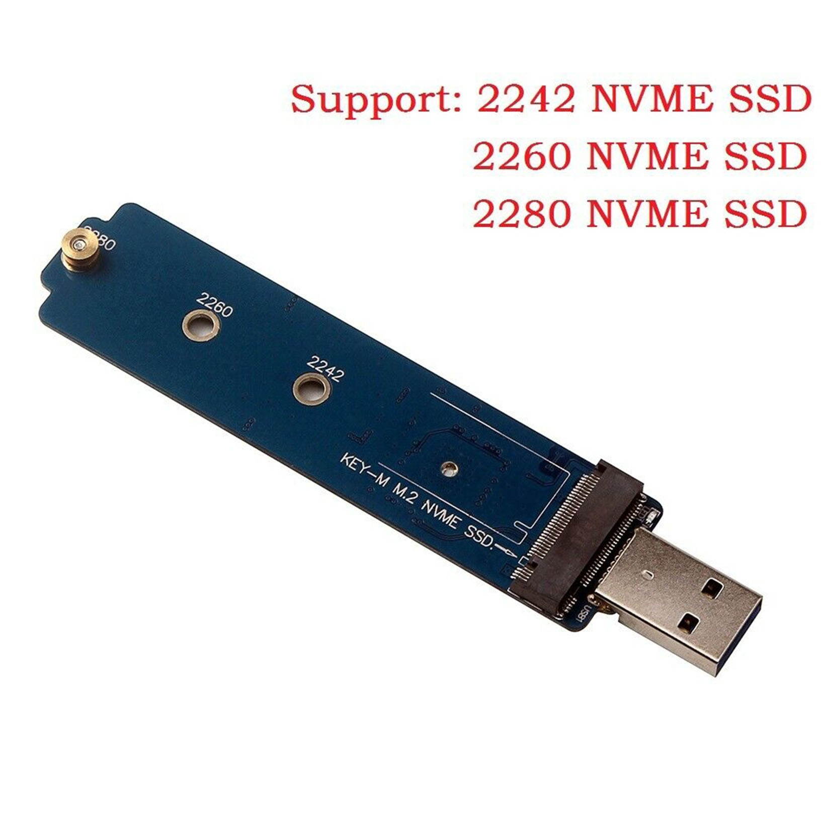NVMe SSD to USB 3.0 Adapter Converter For PCIE M.2 2280 SSD External Drive