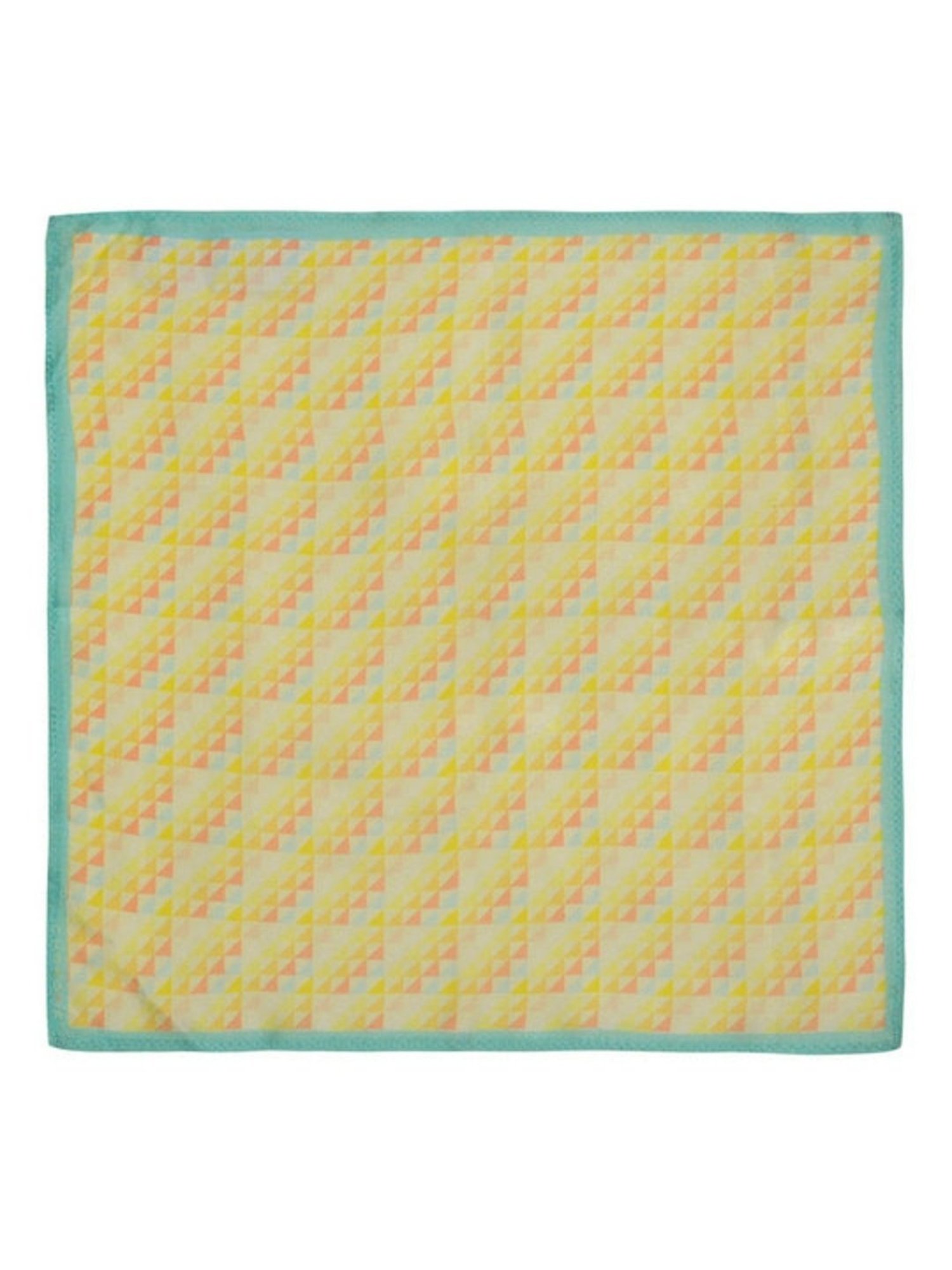 CHOKORE Yellow and Orange Printed Pocket Square