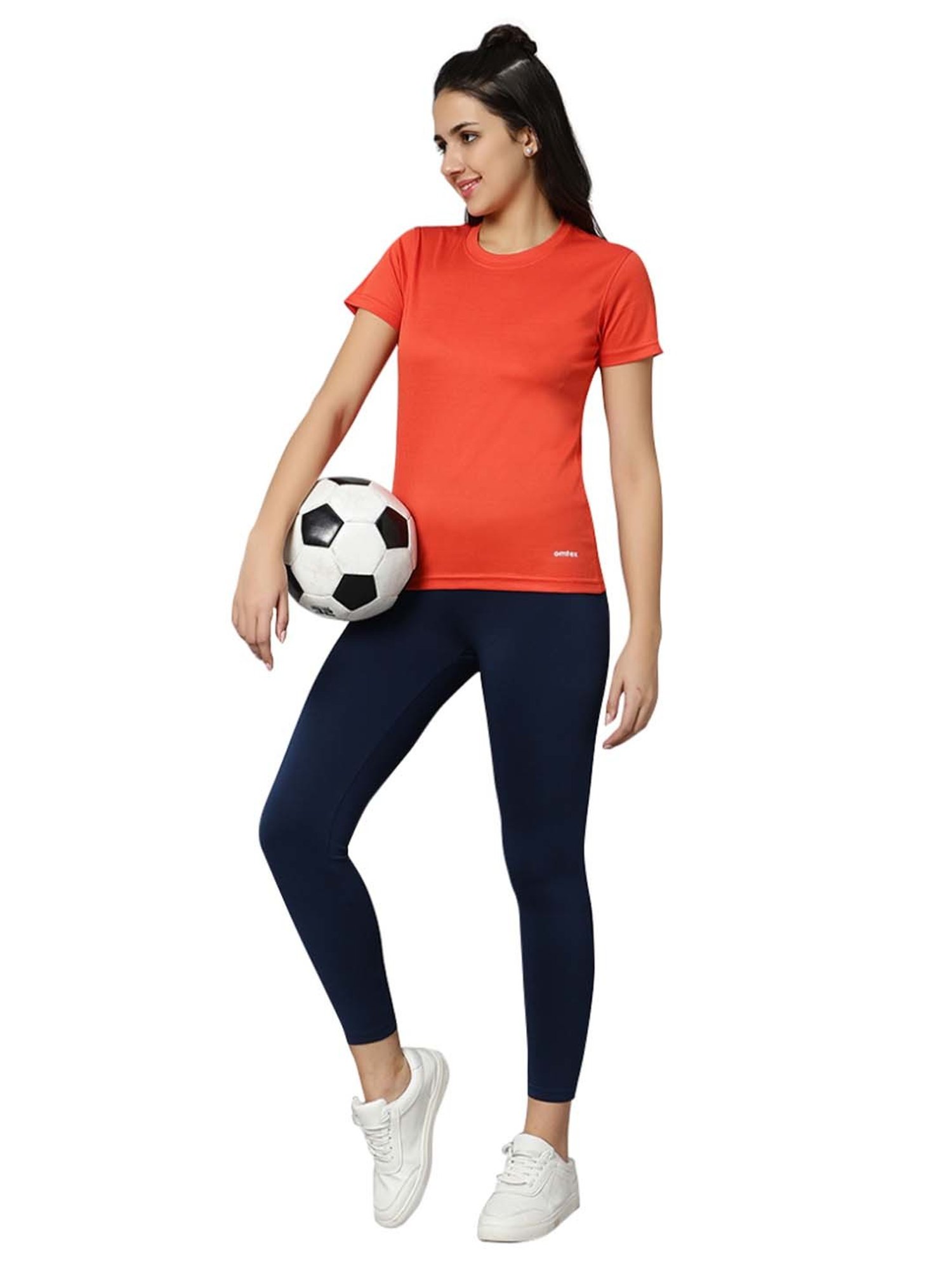 Omtex Navy Mid Rise Sports Tights