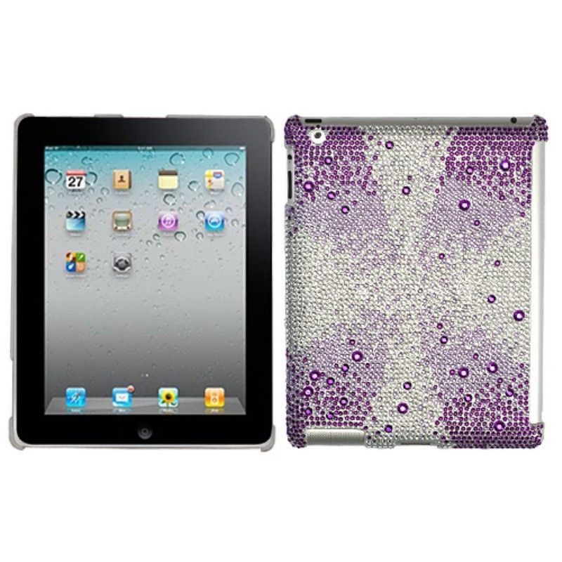 MYBAT For Apple iPad 2/3/4 Pink White Hard Rhinestone Case