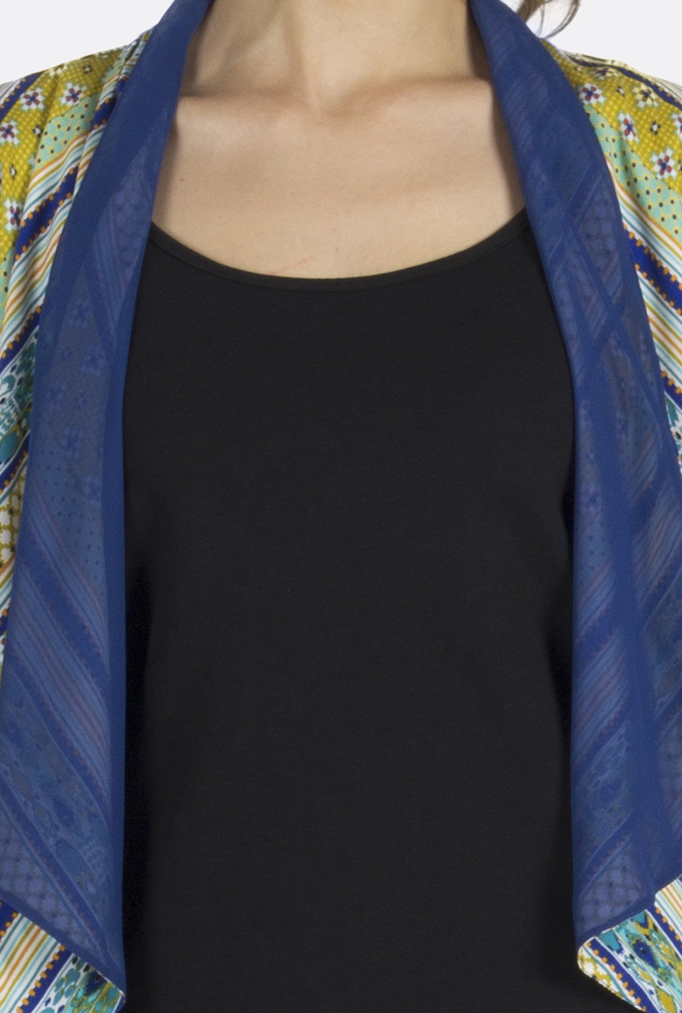 Fusion Beats Multicolor Striped Shrug