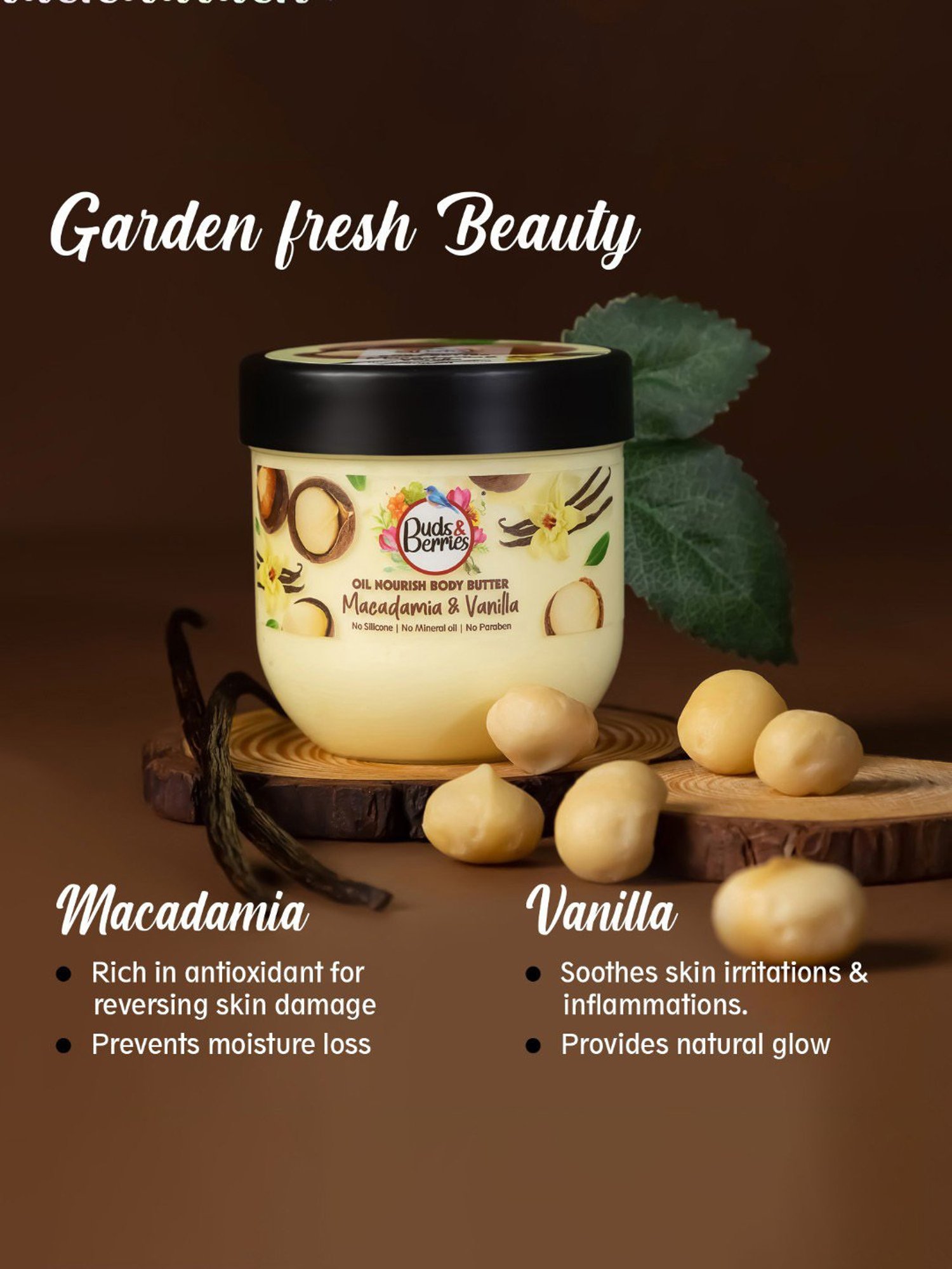 Buds & Berries Macadamia & Vanilla Oil Nourish Body Butter - 200 ml