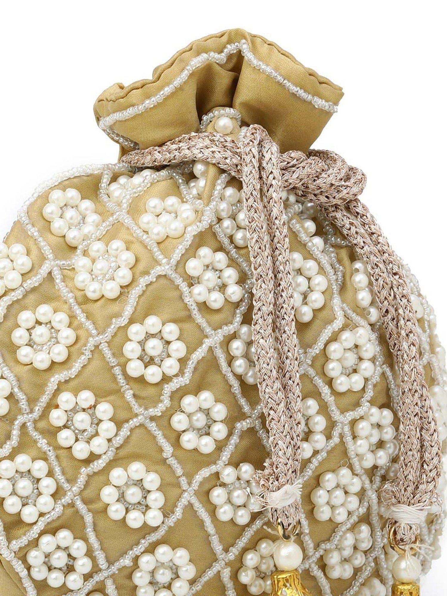 Gaurapakhi Golden Embellished Potli