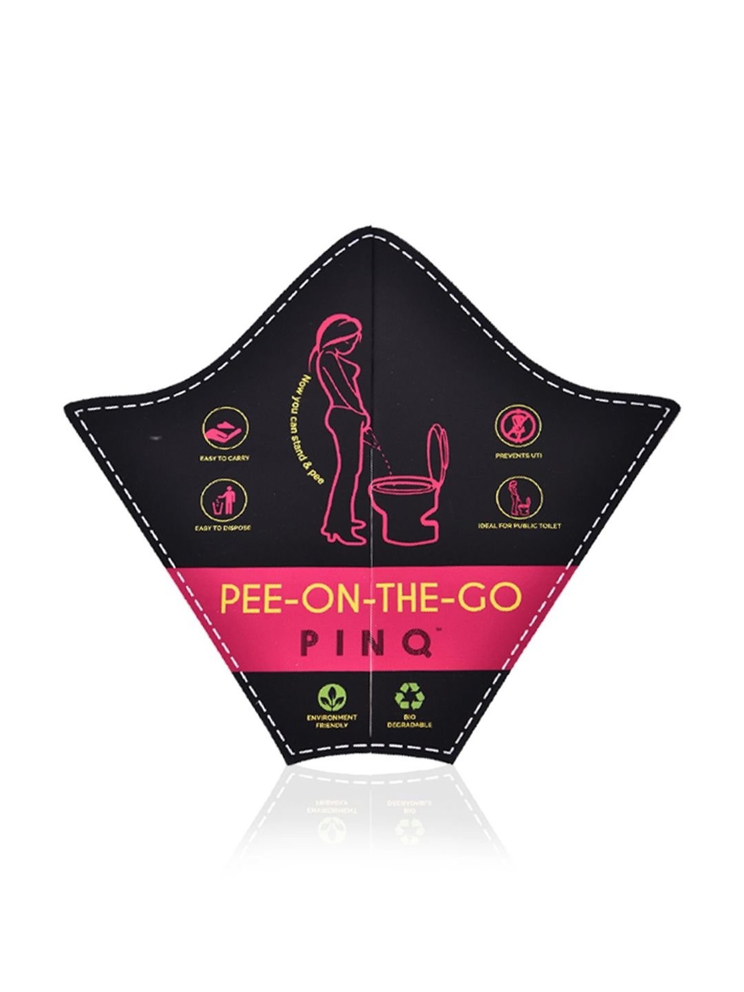 PINQ Pee-on-the-Go-Biodegradable Urination Funnels for Public Toilets,Travel -Combo of 2 (20pcs)