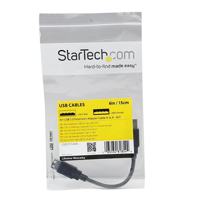 USB 2.0 Extension Adapter Cable A to A - M/F