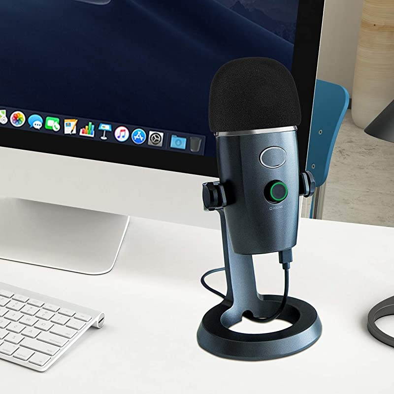 Windscreen for Blue Yeti Nano Foam Cover Furry Windscreen for Yeti Nano  Mic Wind Muff Cover Foam Compatible with Blue Yeti nano Microphone Furry amp Foam Combo 2Pack