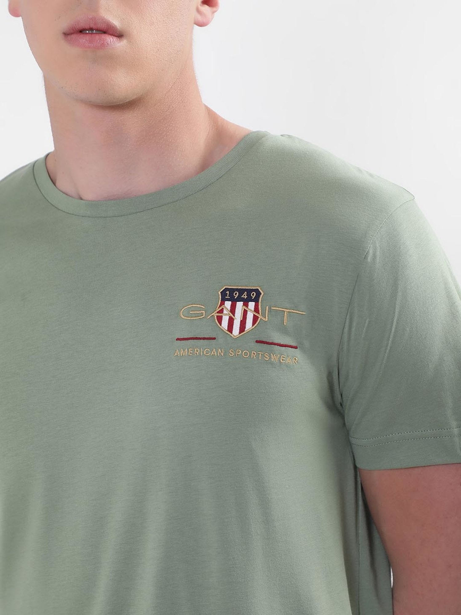 GANT Green Cotton Regular Fit T-Shirt