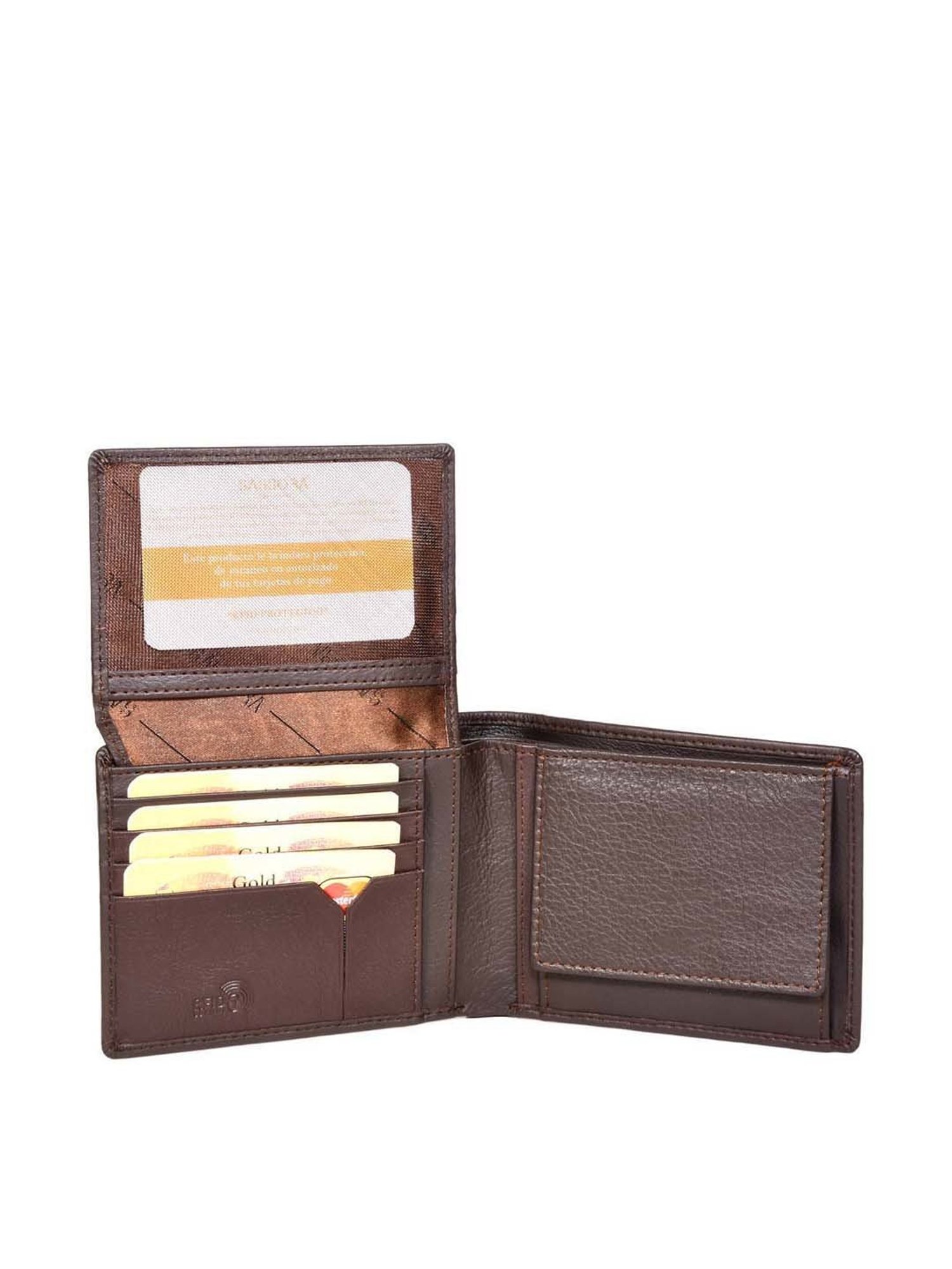 THE HOLISTIK Revival Black & Maroon Casual Leather Bi-Fold Wallet for Men