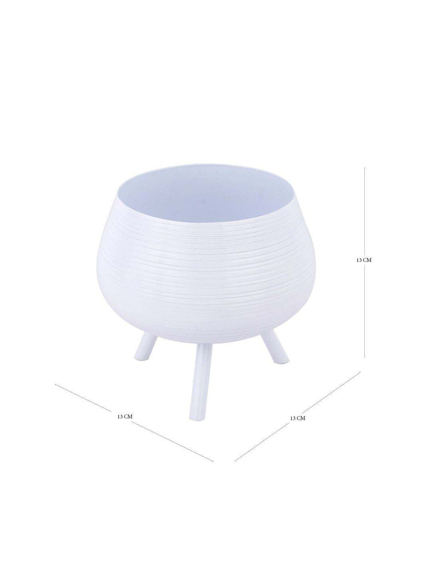 Aapno Rajasthan White Metal Planter Pot