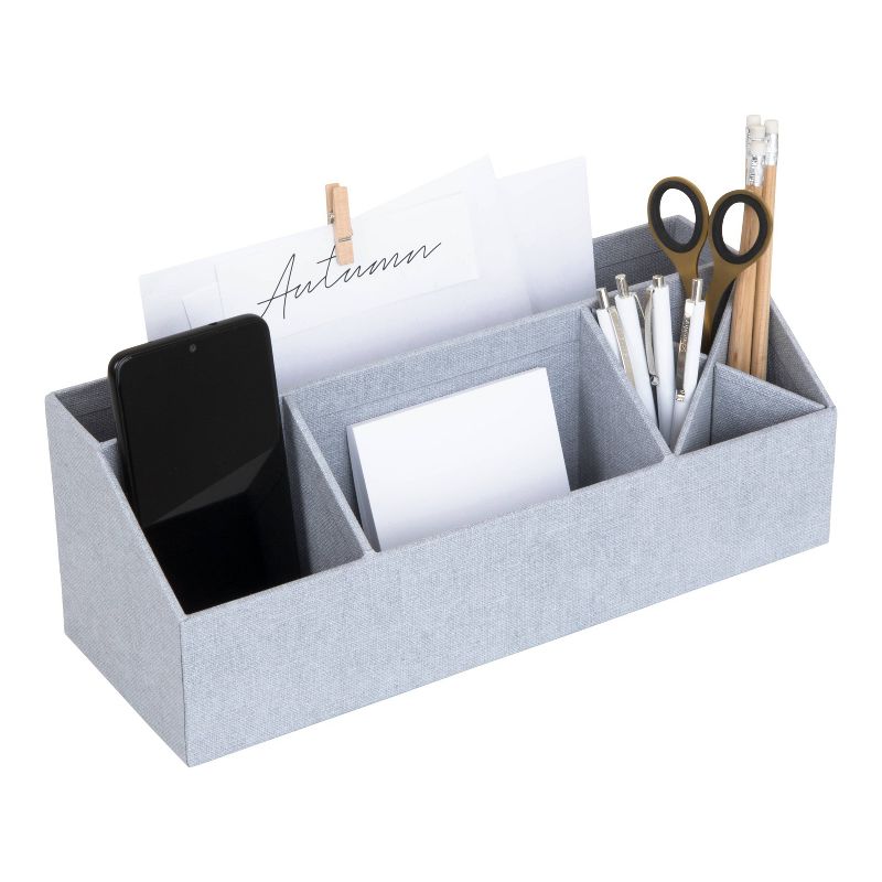 Elisa Canvas Desk Organizer Ash - Bigso Box of Sweden