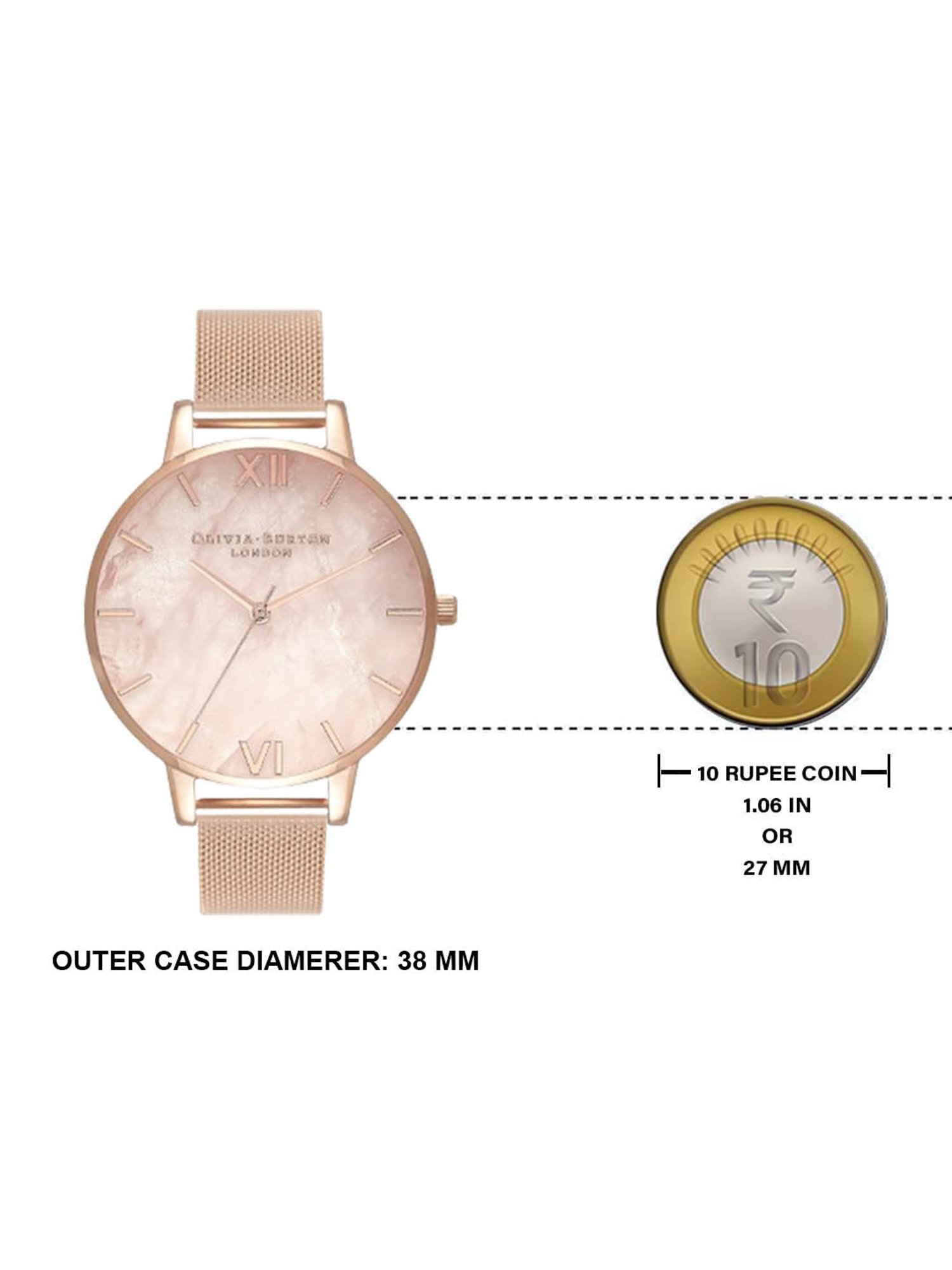 Olivia Burton OB16SP01 Semi Precious Analog Watch for Women