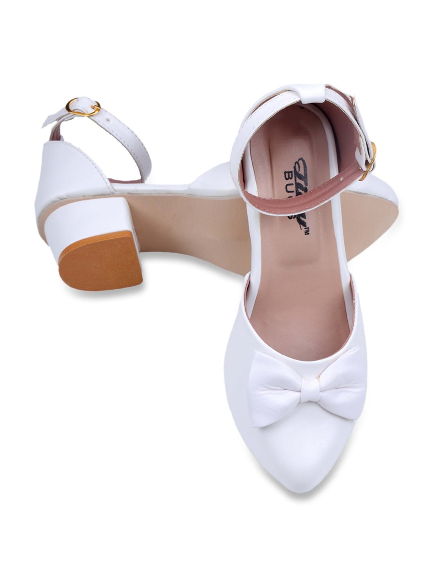 Tiny Bugs Kids White Ankle Strap Sandals