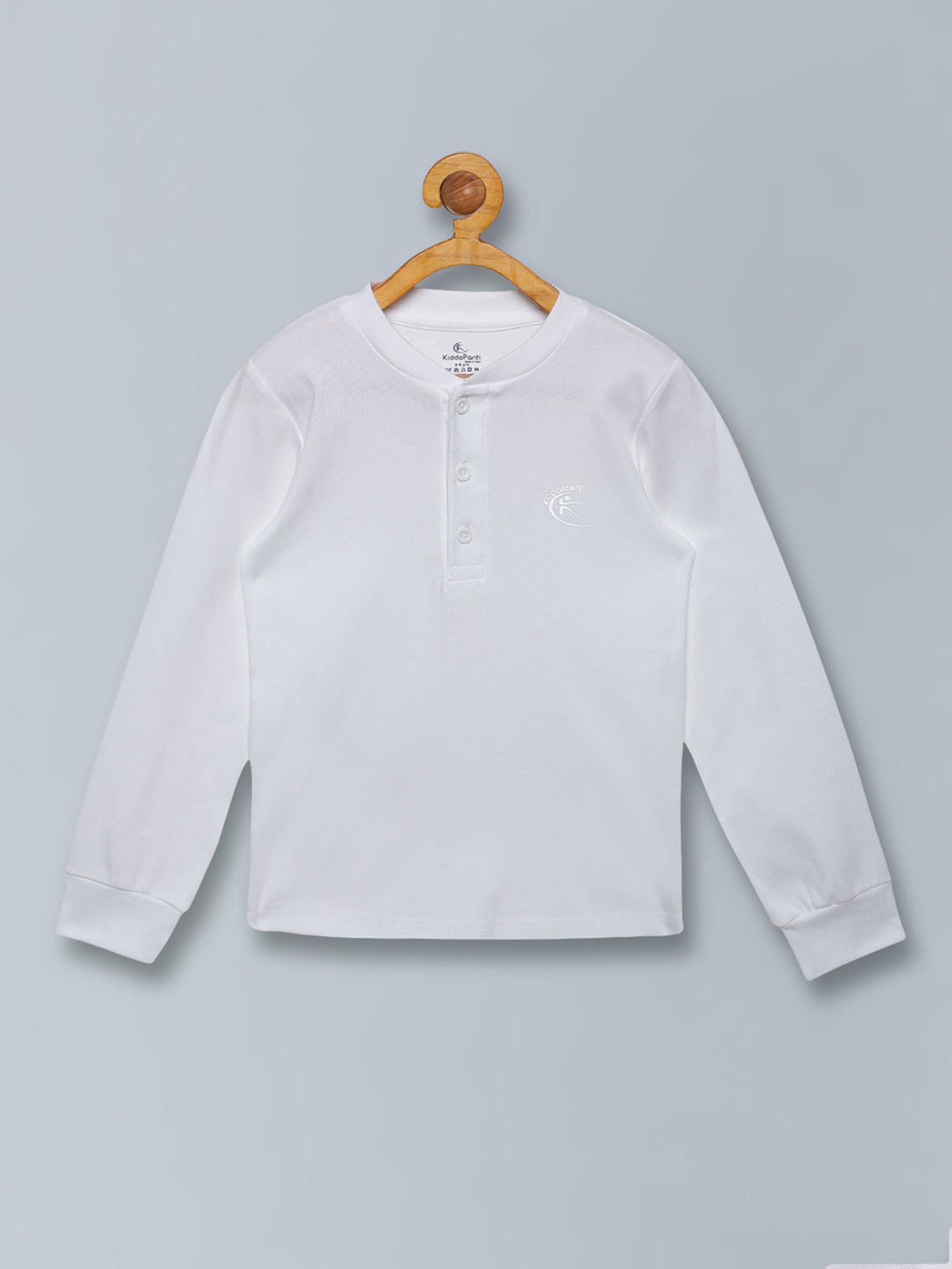 Kiddopanti Kids White & Black Solid Full Sleeves T-Shirt (Pack Of 2)