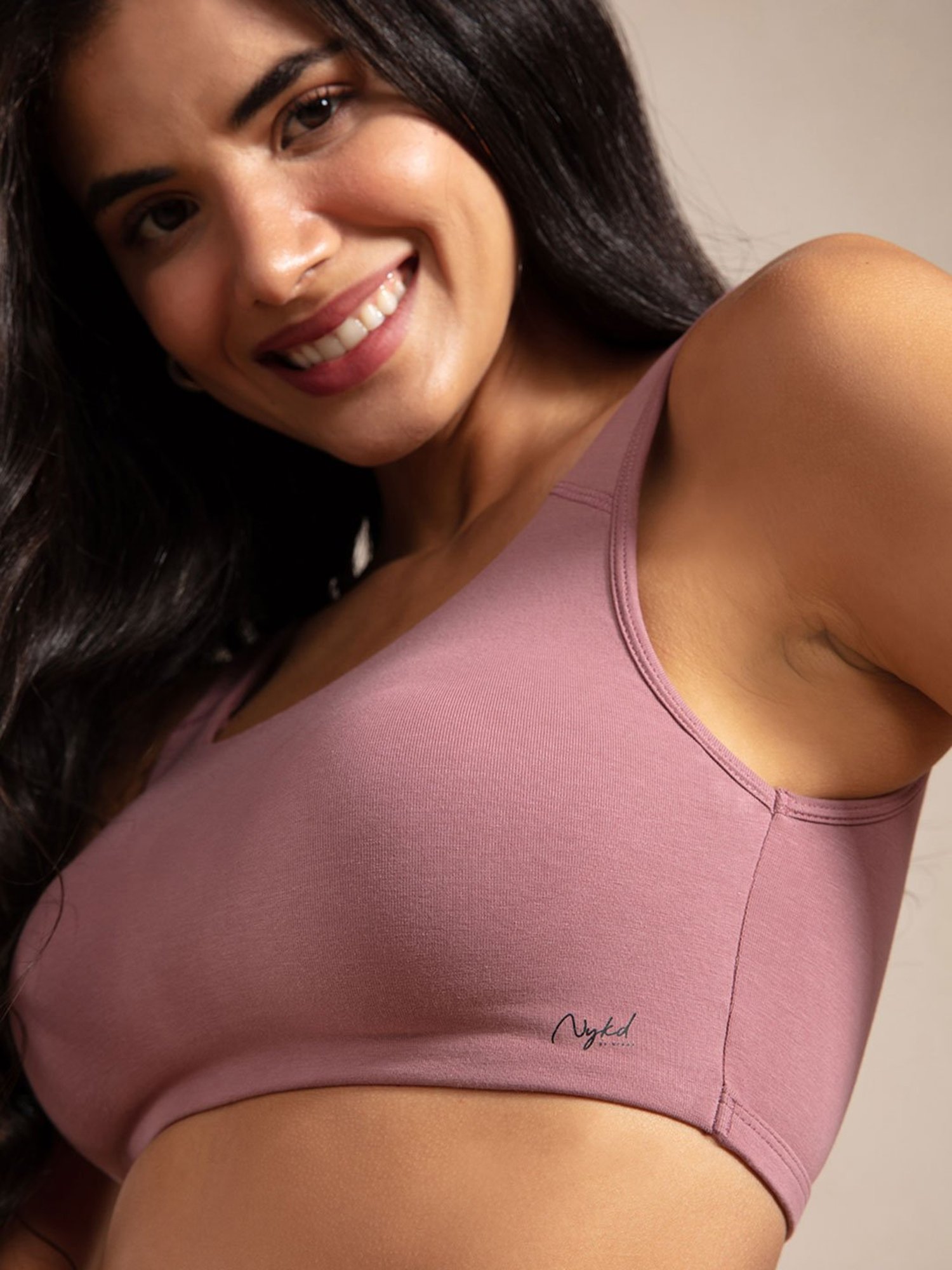 Nykd Mauve Soft Cup Easy-Peasy Non Wired Non Padded Everyday Bra