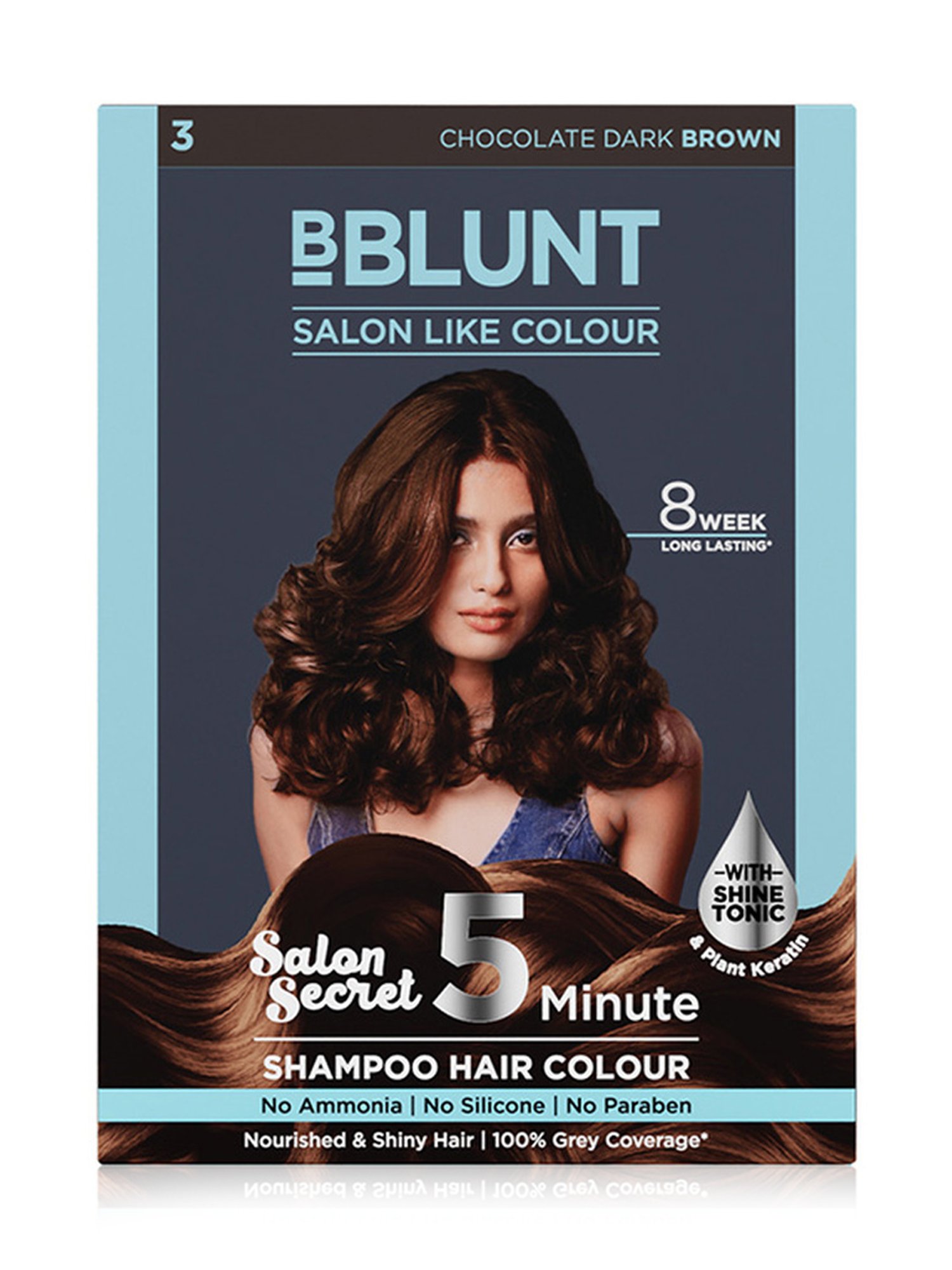 BBlunt Chocolate Dark Brown 5 Minute Shampoo Hair Colour - 20 ml X 5