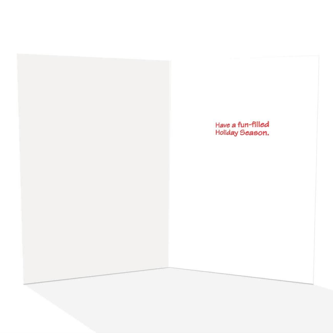 Santa & Bass Fish Theme Christmas Card 18 Cards and Envelopes