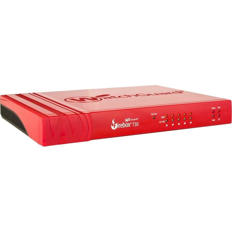 WatchGuard Firebox T30 with 3-yr Basic Security Suite (US) - 5 Port - 10/100/1000Base-T - Gigabit Ethernet