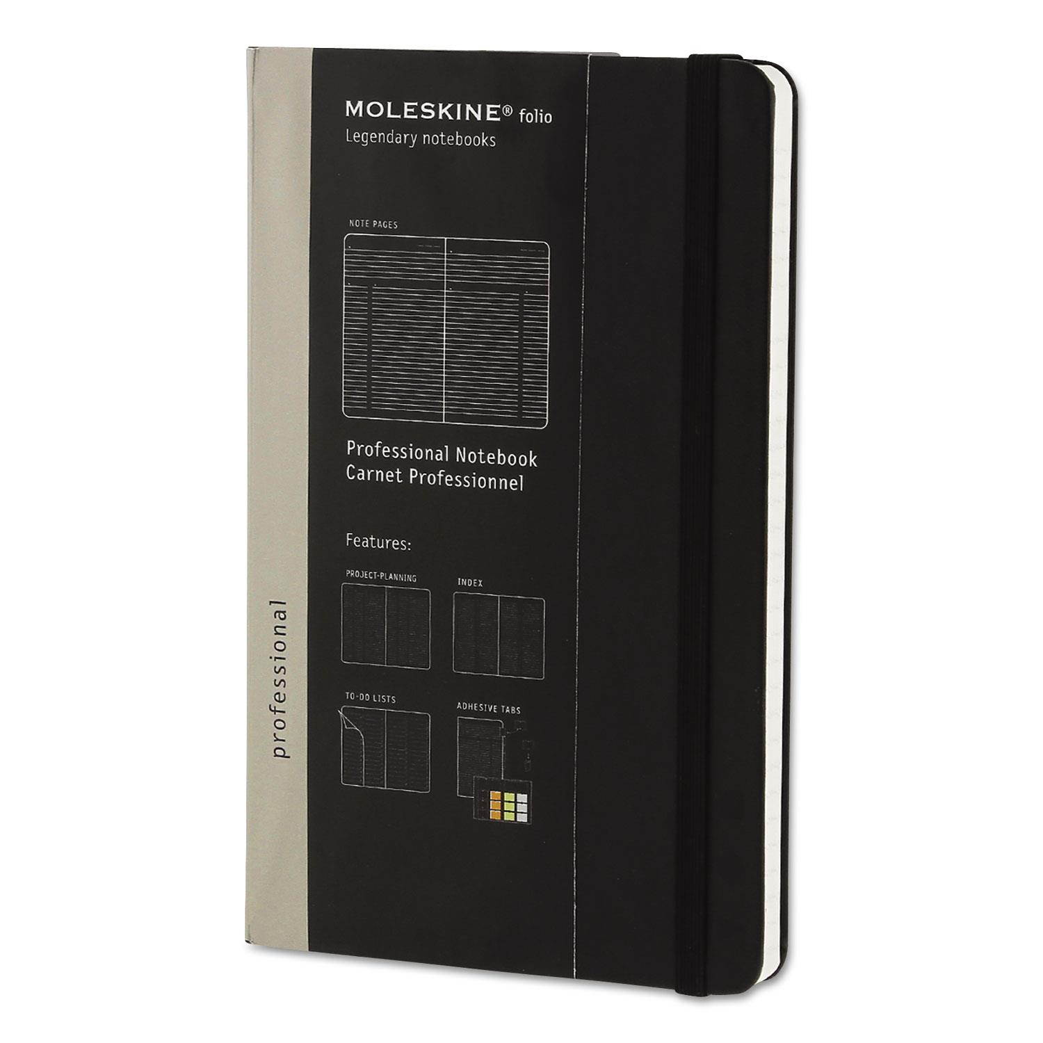 Professional Notebook, Ruled, 8 1/4 x 5, Black Cover, 192 Sheets PROPFNT3SBK