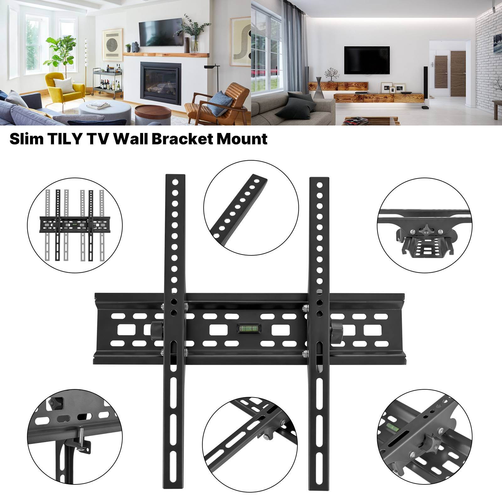 Longham Wall Mount Bracket Universal Table Desk Pedestal TV Stand Screen Monitor Riser for LCD LED 14"-55"