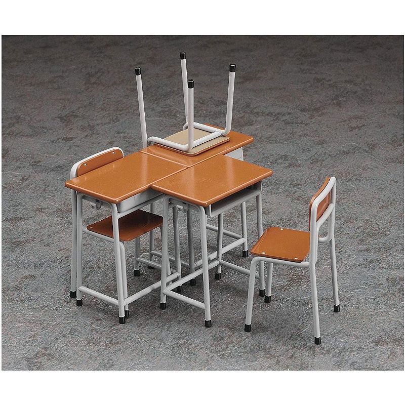 Hasegawa 62001 1/12 School Desk & Chair Plastic Model