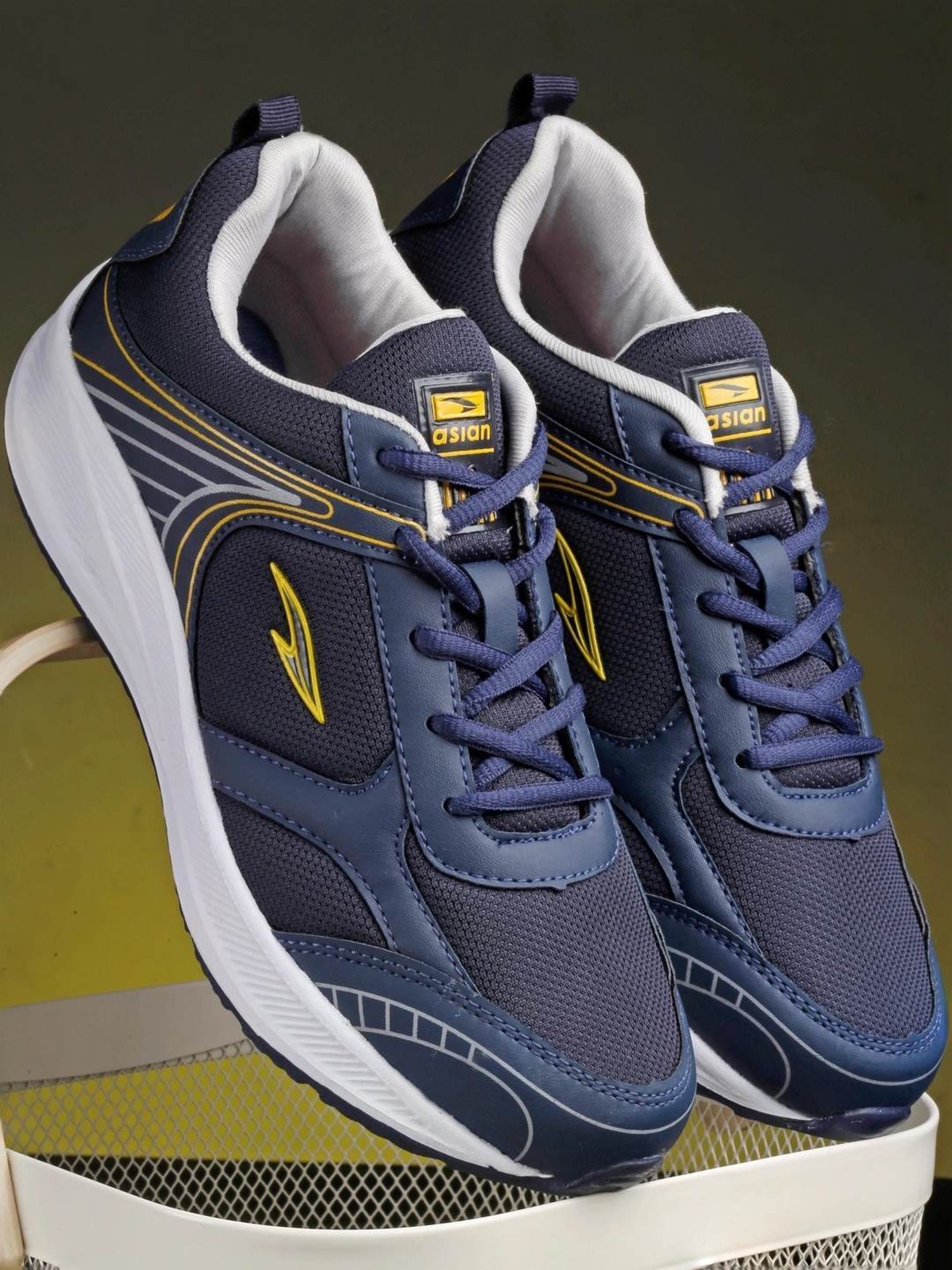 Asian Men's Navy Running Shoes