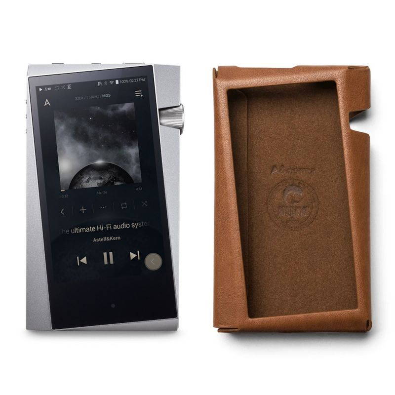 Astell & Kern SR25 Portable Music Player with Protective Case (Moon Silver/Tan)