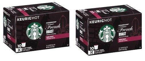 Starbucks French Roast Dark Keurig K-Cups 2 Box Pack