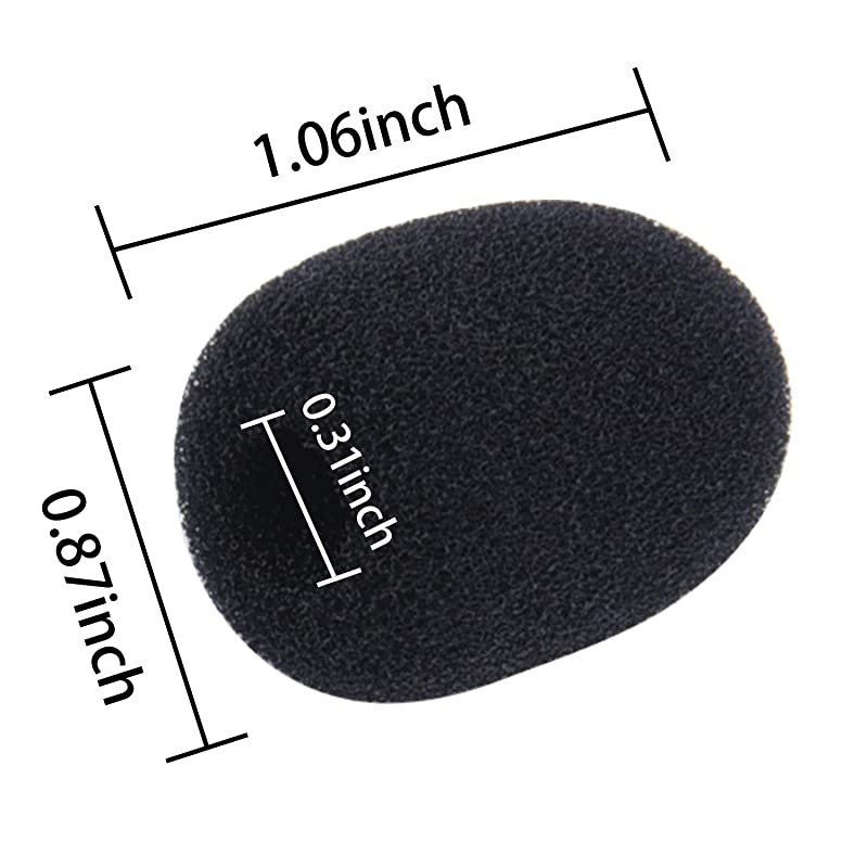 15 Pack Mini Size Lapel Headset Microphone Mic Windscreen Foam Cover, Black
