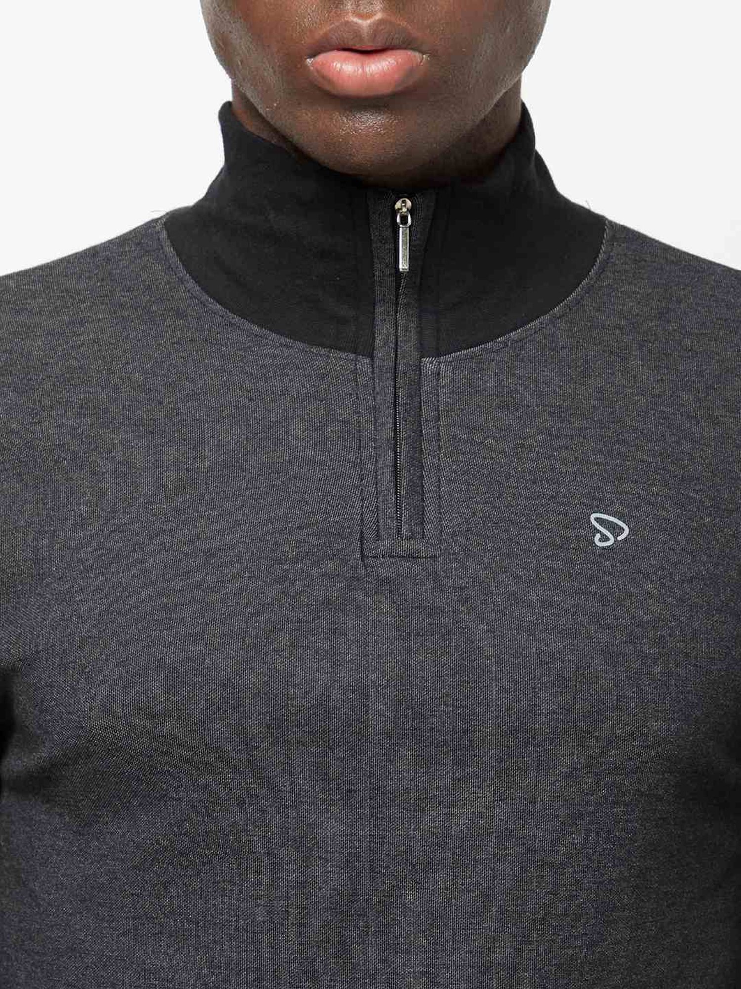 Sporto Black Denim Slim Fit T-Shirt