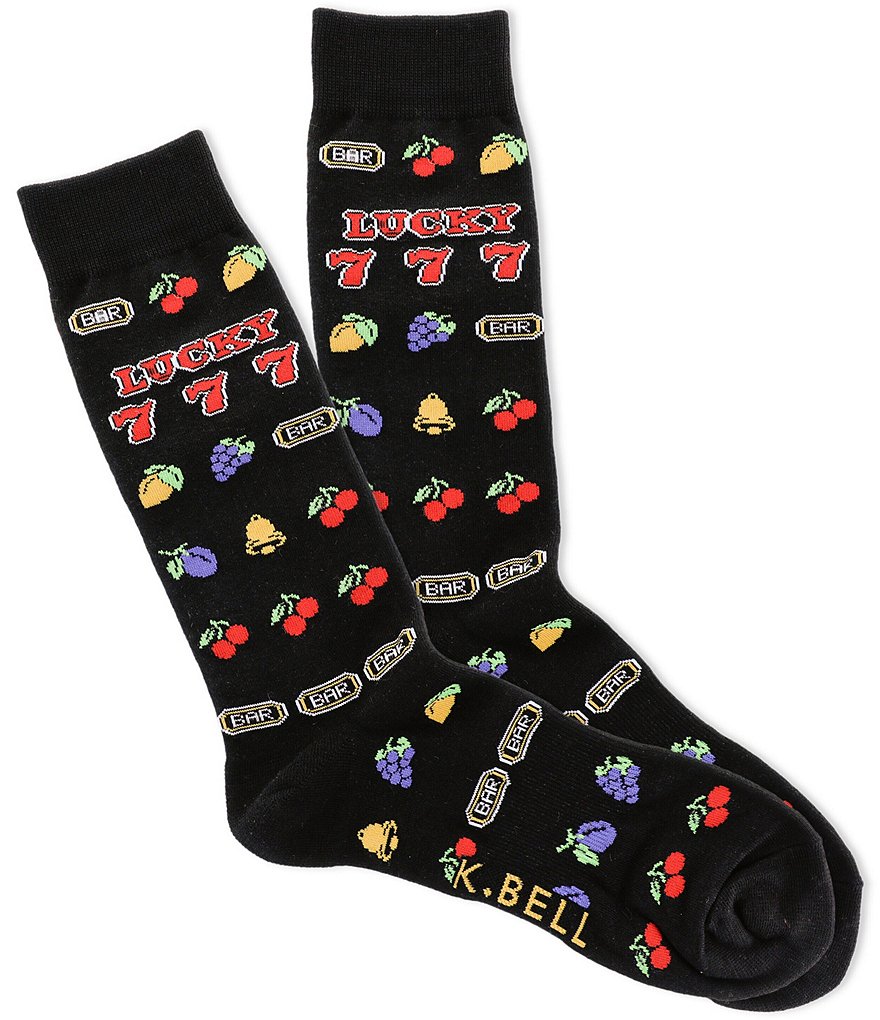 K. Bell Slot Machine Crew Socks