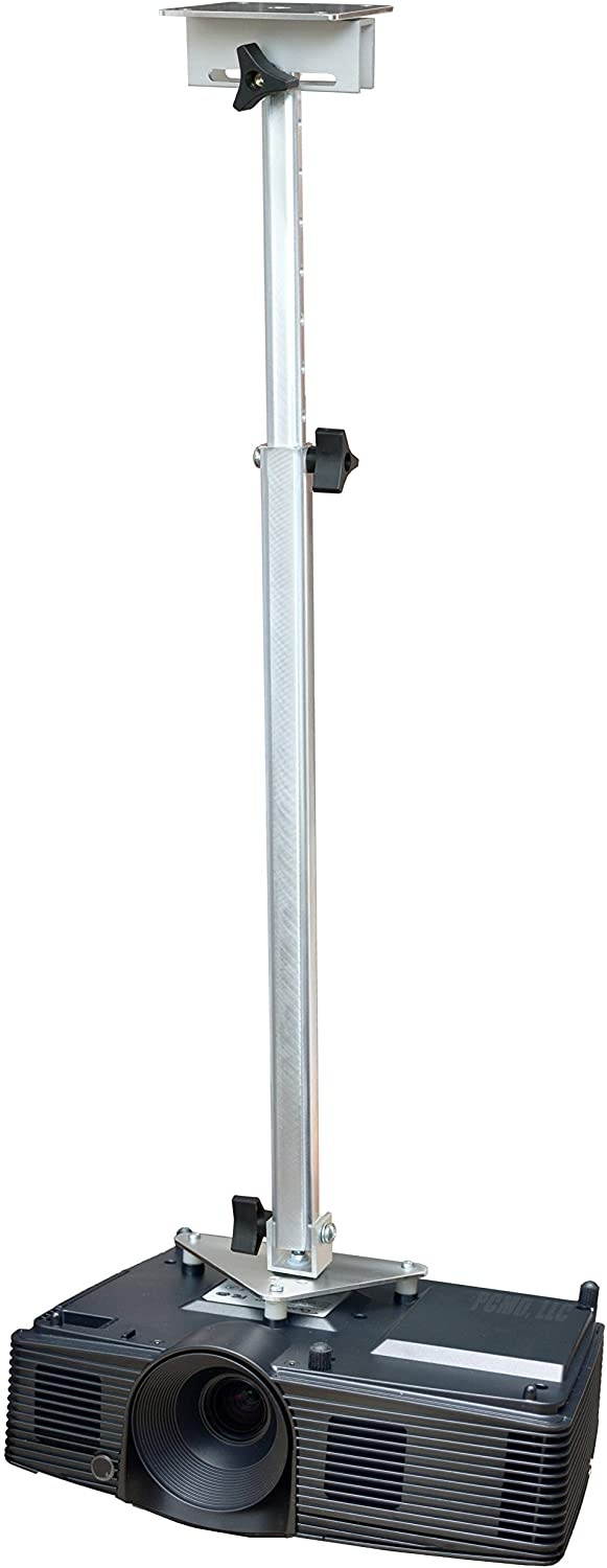 PCMD, LLC. Projector Ceiling Mount Compatible with ViewSonic LS831WU with Lateral Shift Coupling (Telescoping 23-30-Inch Extension)