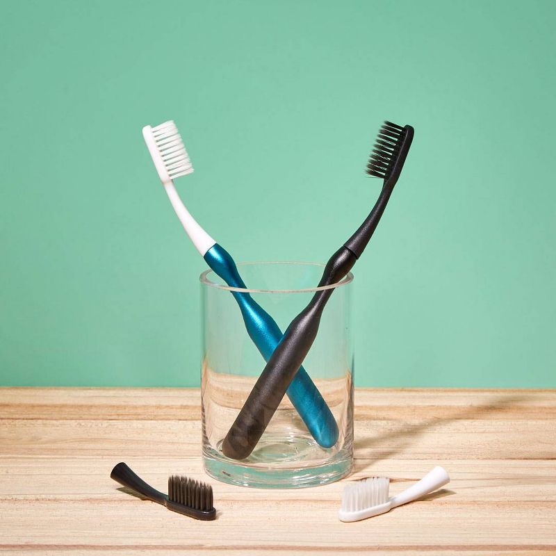 hello Sustainable Toothbrush Head - Black - Trial Size - 2ct