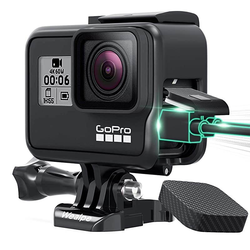 Frame Mount Case Housing Compatible with GoPro Hero 7 BlackSilverWhite Hero 6 Hero 5 Hero 2018 Cameras with Lens Cap