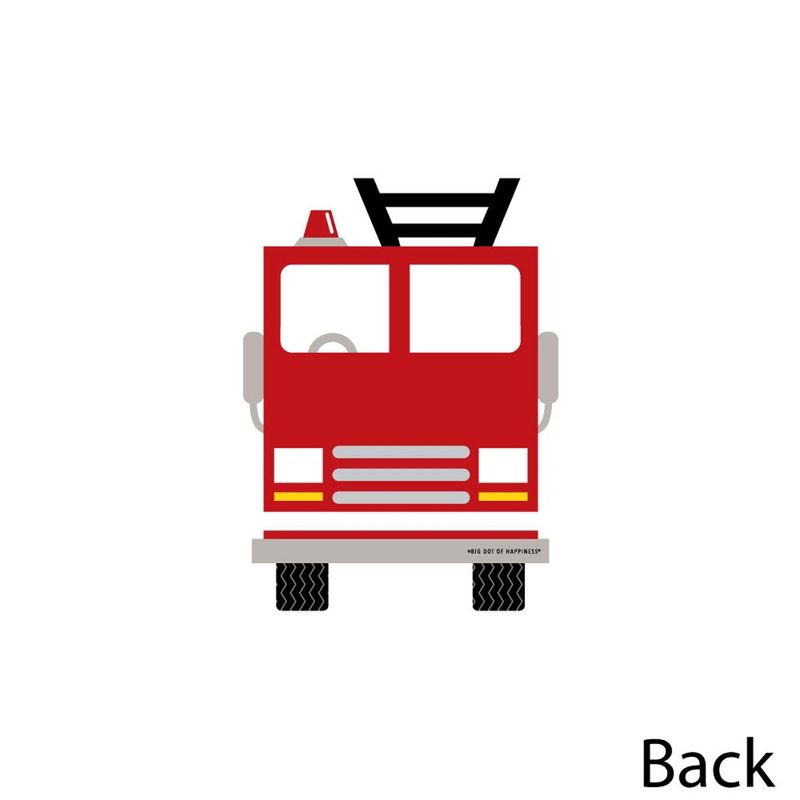 Big Dot of Happiness Fired Up Fire Truck - Decorations DIY Firefighter Firetruck Baby Shower or Birthday Party Essentials - Set of 20