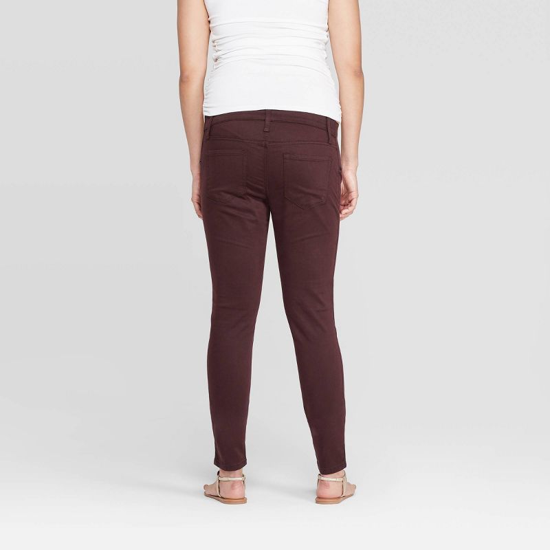 Maternity Side Panel Jeggings - Isabel Maternity by Ingrid & Isabel™ Burgundy 8