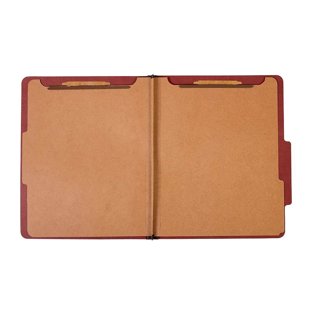 Staples Rcyc Class. Folders 2/5-Cut Tab Ltr 2 Dividers Brick Rd 20/BX 614617