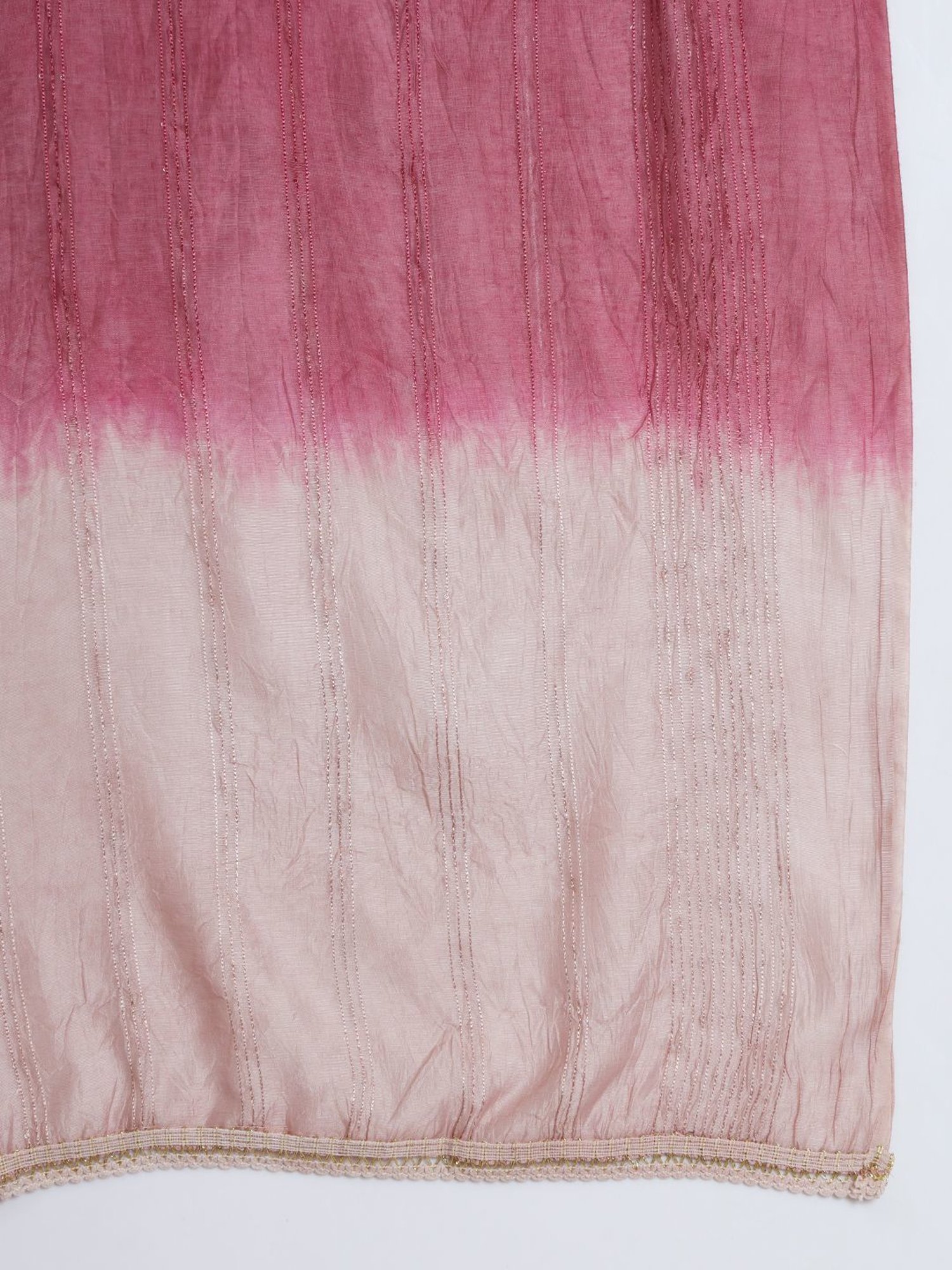 SWAGG INDIA Beige Embroidered Kurta Pant Set With Dupatta