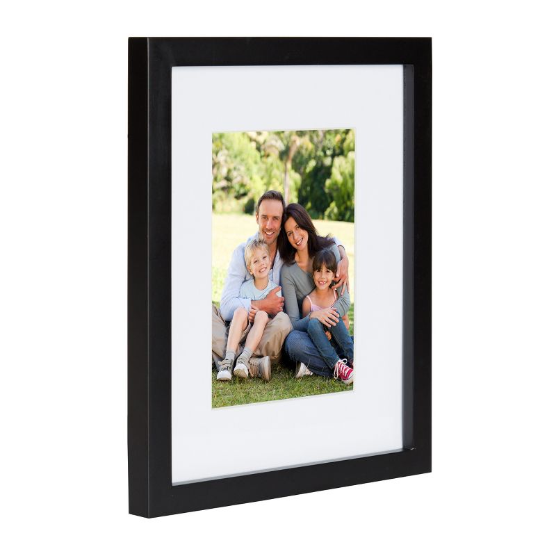 8" x 10" Matted to 5" x 7" Gallery Tabletop Frame Black - DesignOvation