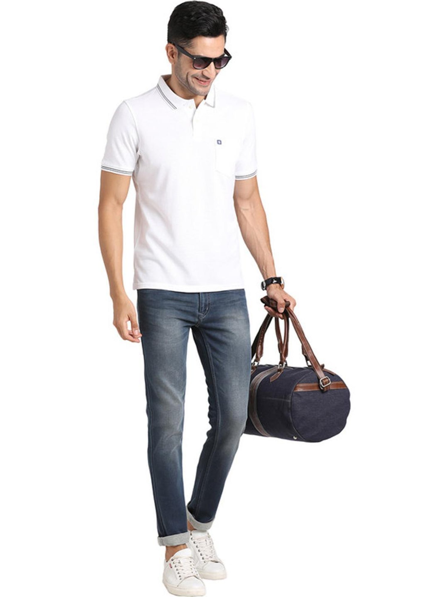 Turtle Blue Narrow Fit Stretchable Jeans